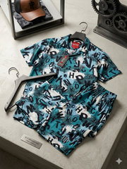 Premium Men’s Knicker Shirt & Shorts Set 🔥