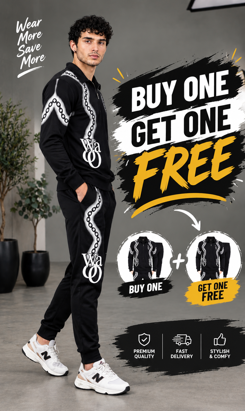 Buy one get one free Summer Popular soft chain black artical