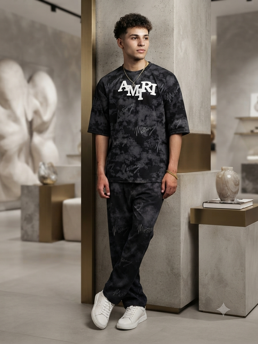 baggy  amiri tracksuit with  china stuff